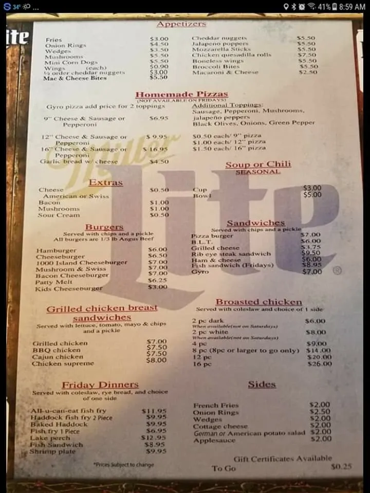 Menu_Noey's Pub & Grill_Hartford, WI_image_old_1