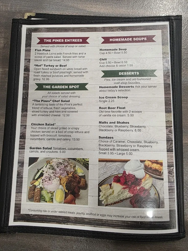 Menu_Pines Cafe_Ironwood, MI_image_old_2