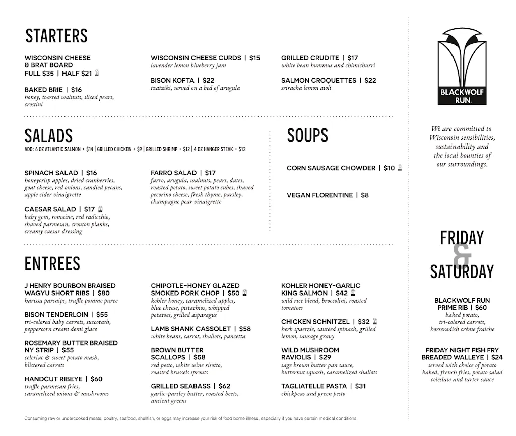 Menu_Blackwolf Run Restaurant_Kohler, WI_image_old_1