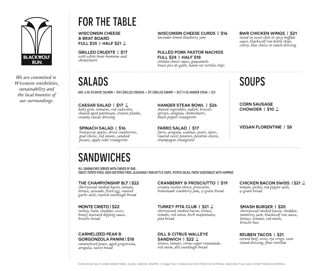 Menu_Blackwolf Run Restaurant_Kohler, WI_image_old_2