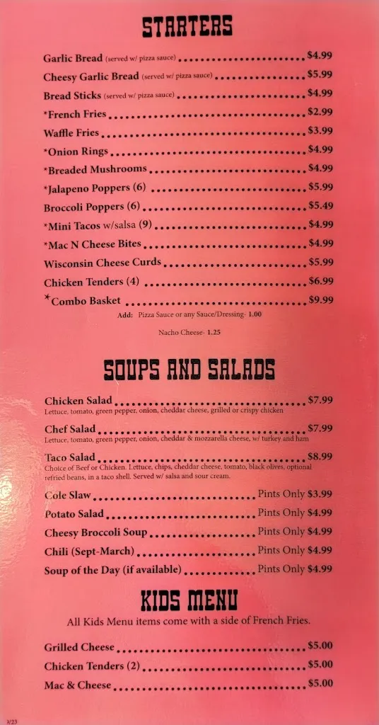 Menu_Butch's Pizza, Inc. Kimberly_Kimberly, WI_image_old_1