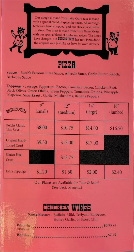 Menu_Butch's Pizza, Inc. Kimberly_Kimberly, WI_image_old_3