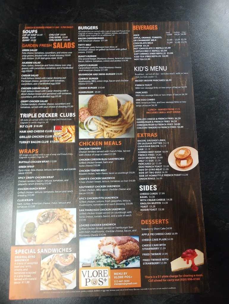 Menu_Chefo's Pancake House_Kimberly, WI_image_old_1