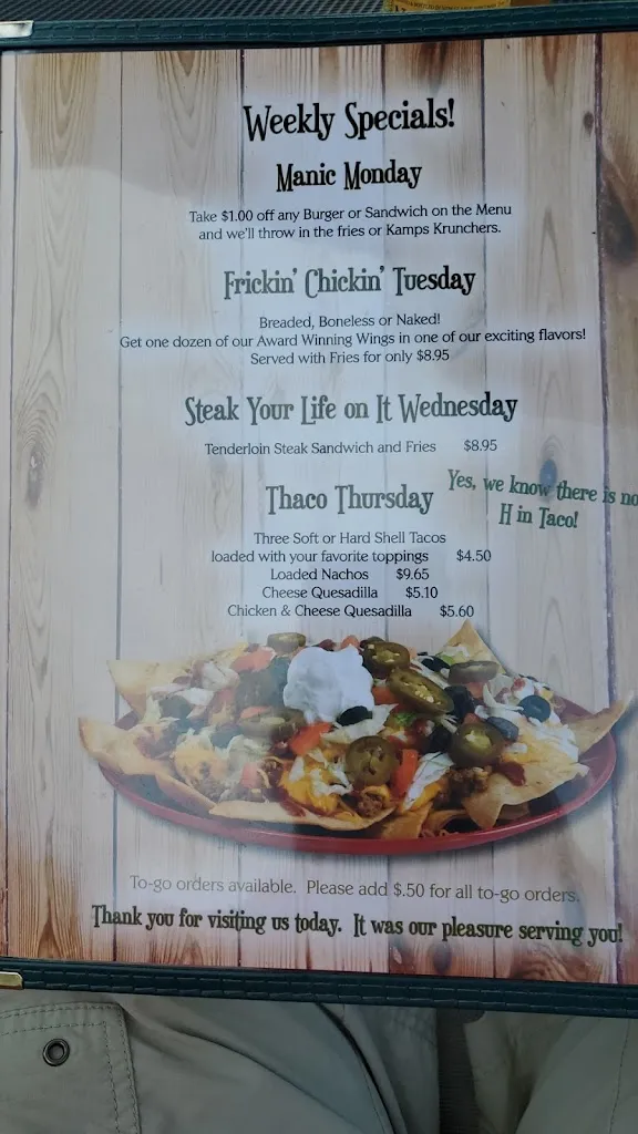 Menu_Kamps Bar and Grill_Combined Locks, WI_image_old_3