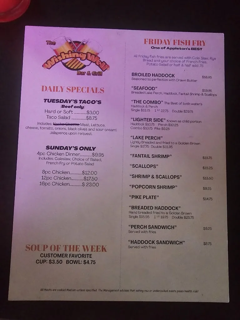 Menu_Wishing Well_Appleton, WI_image_old_1
