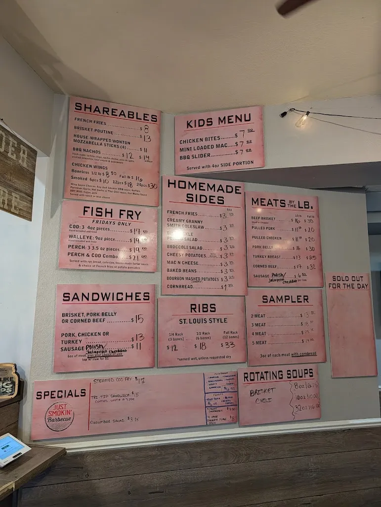 Menu_Just Smokin' Barbecue_Lannon, WI_image_old_3