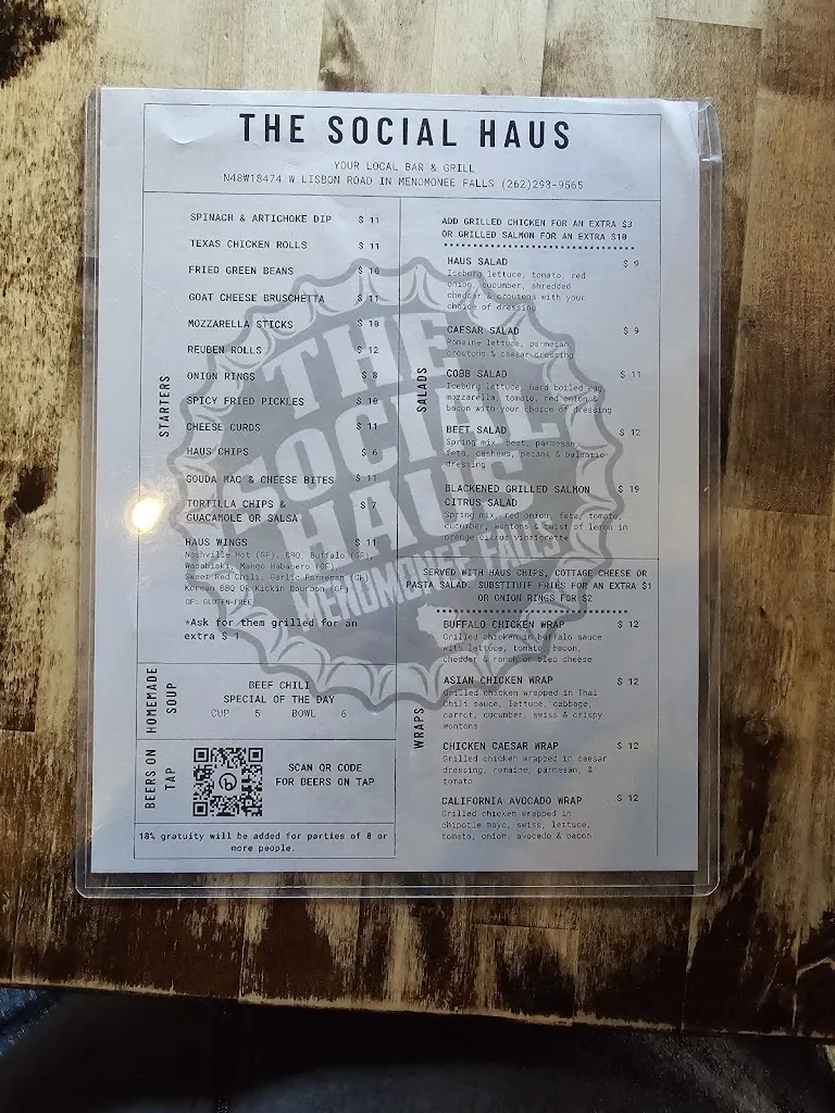Menu_The Social Haus_Menomonee Falls, WI_image_old_2