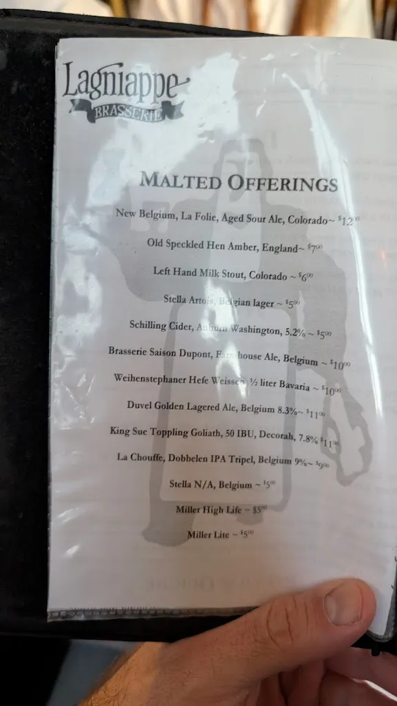 Menu_Lagniappe Brasserie_17001 W Greenfield Ave, New_image_old_3