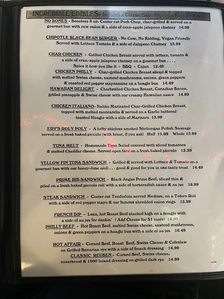 Menu_Erv's Mug_Oak Creek, WI_image_old_3