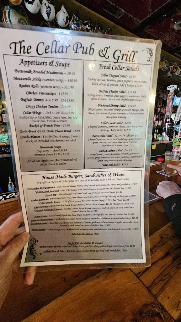Menu_The Cellar Pub & Grill_Oak Creek, WI_image_old_2