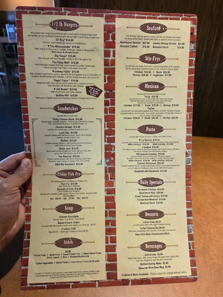 Menu_The Branded Steer | Wood-Grilled Rotisserie & Saloon_Oak Creek, WI_image_old_1