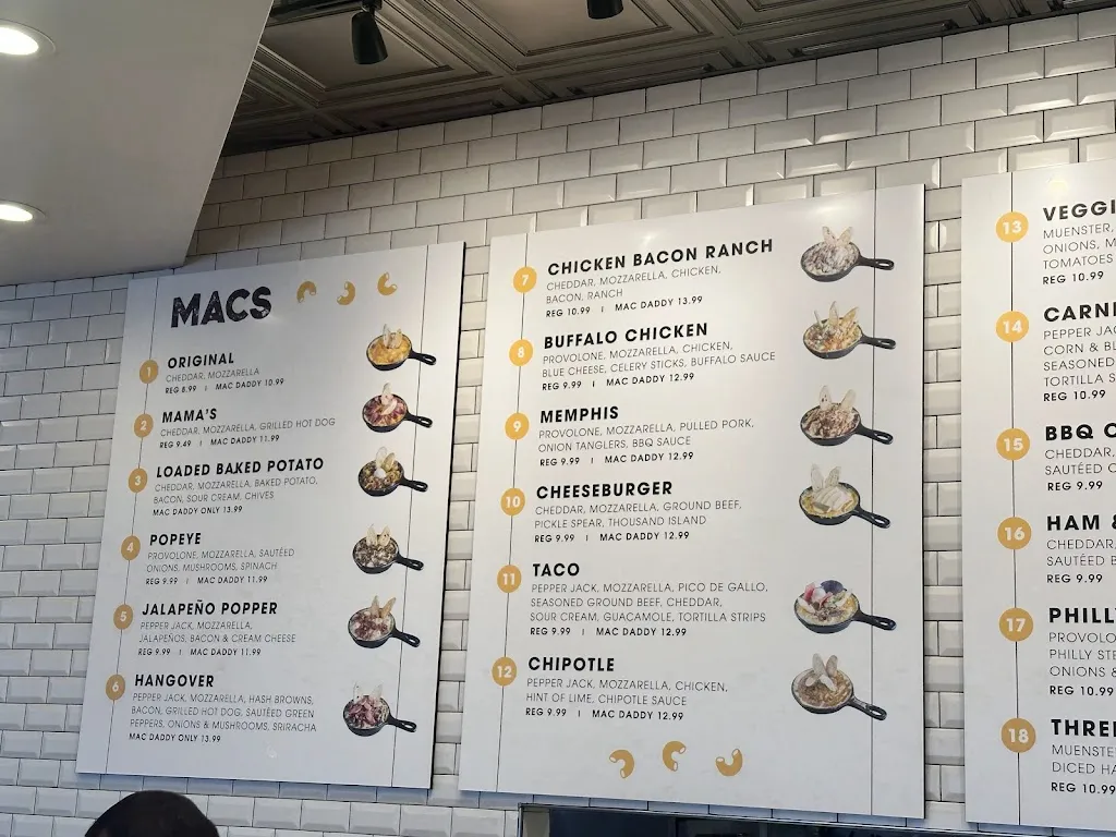 Menu_MACS (Macaroni And Cheese Shop) Oak Creek_Oak Creek, WI_image_old_2