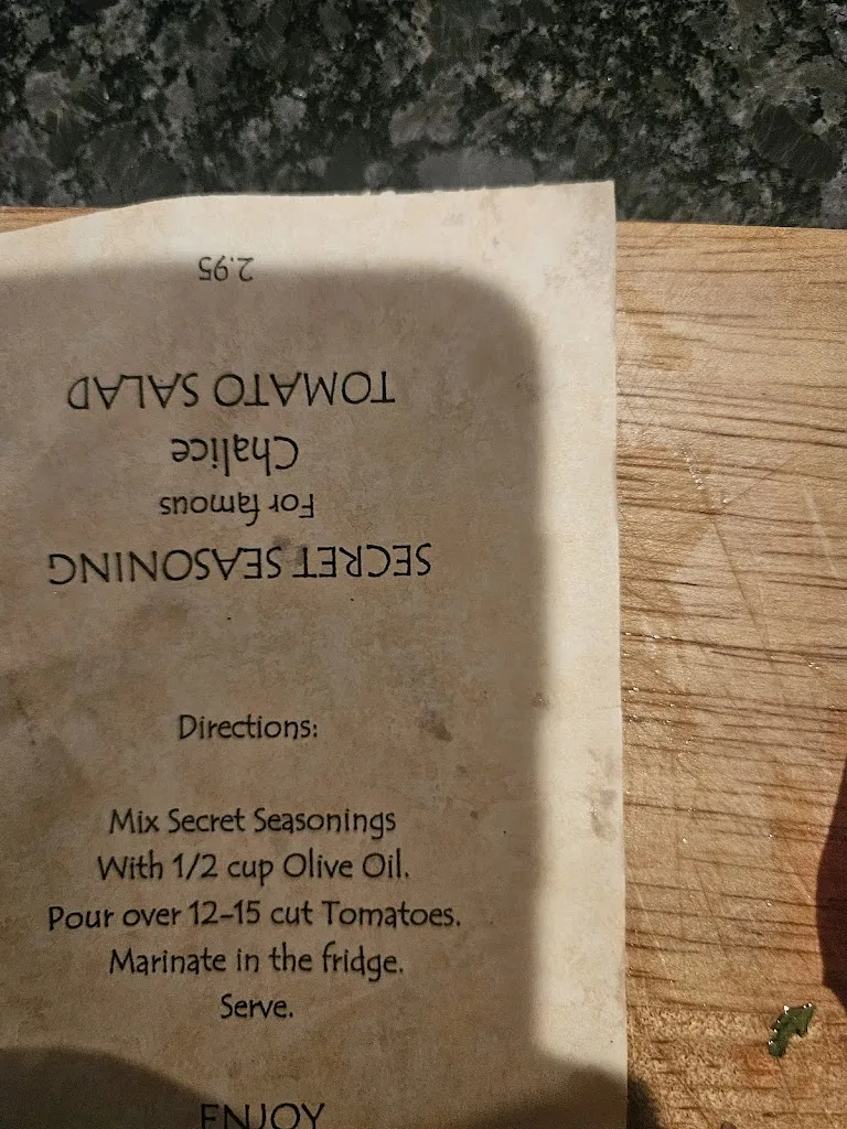 Menu_The Chalice_Oshkosh, WI_image_old_1