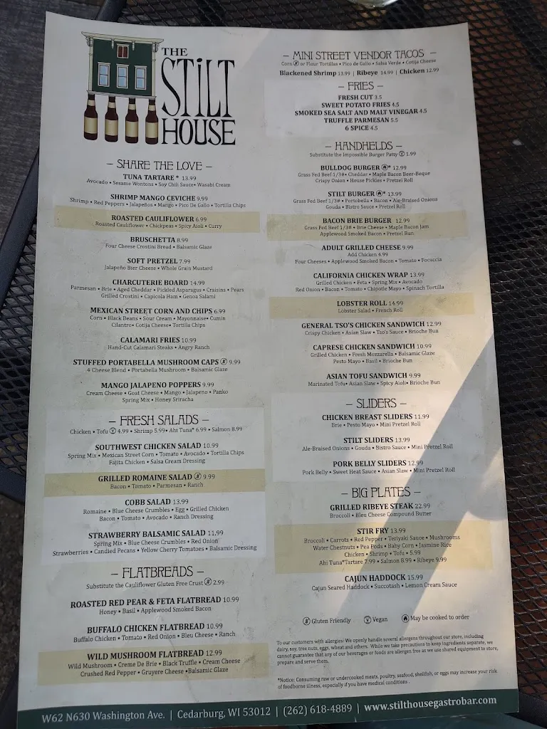 Menu_Stilt House Gastro Bar_Cedarburg, WI_image_old_2