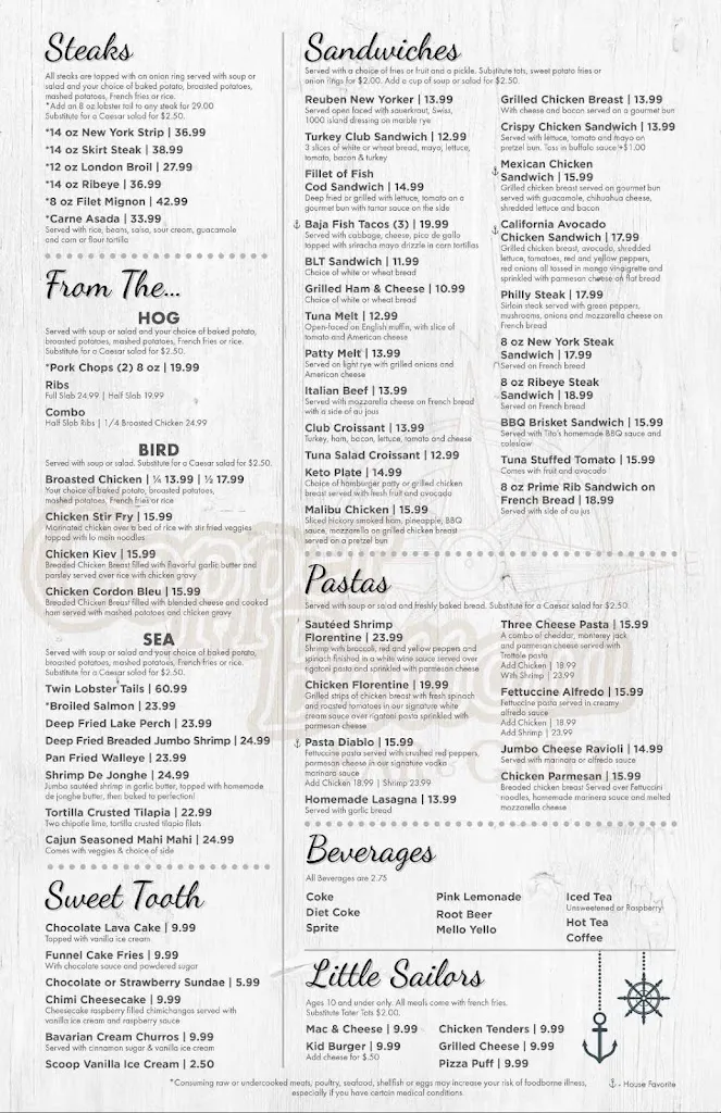 Menu_Copper Bottom Bar and Grill_Salem Lakes, WI_image_old_1