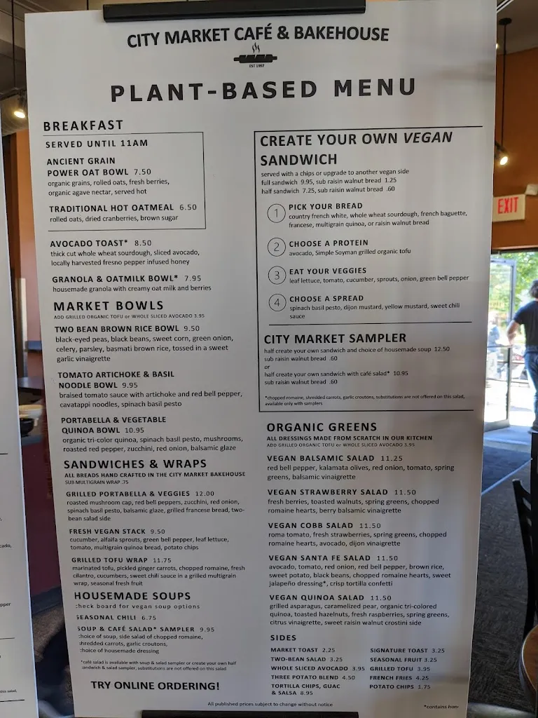 Menu_The City Market Café & Bakehouse_Shorewood, WI_image_old_2