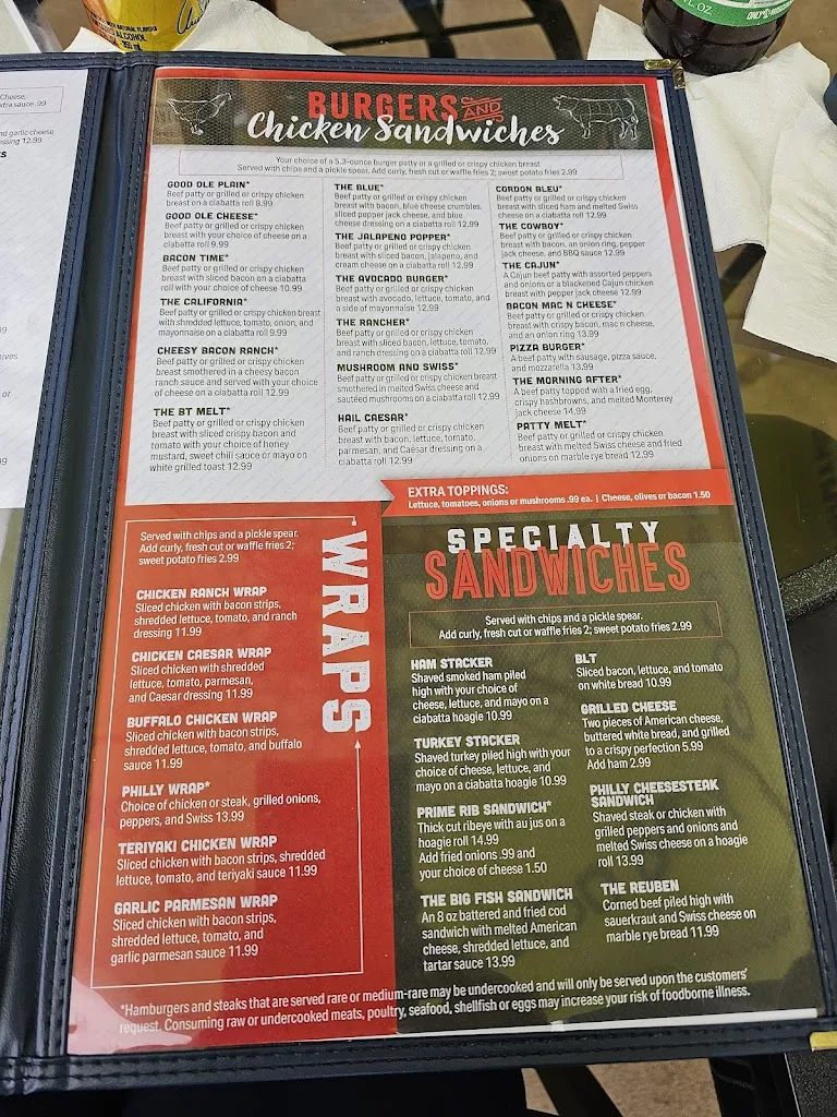 Menu_Tony's Riverside_Spooner, WI_image_old_2