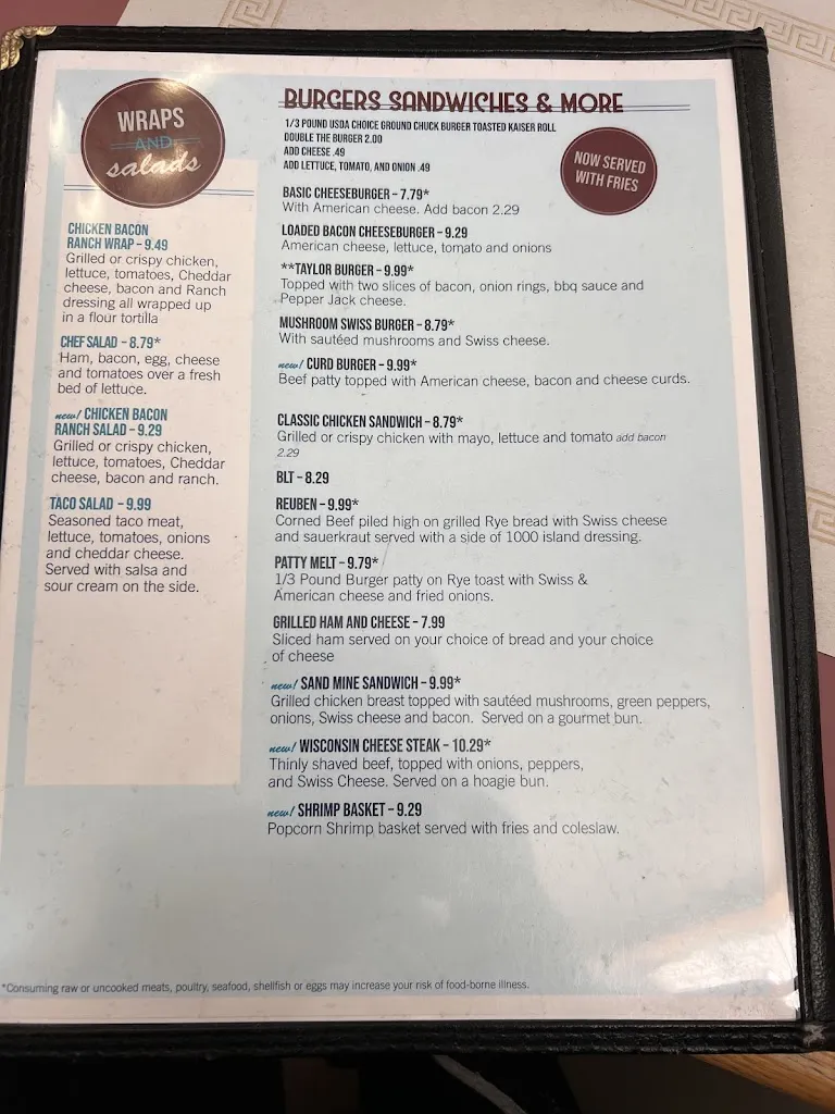 Menu_Taylor Cafe_Taylor, WI_image_old_2