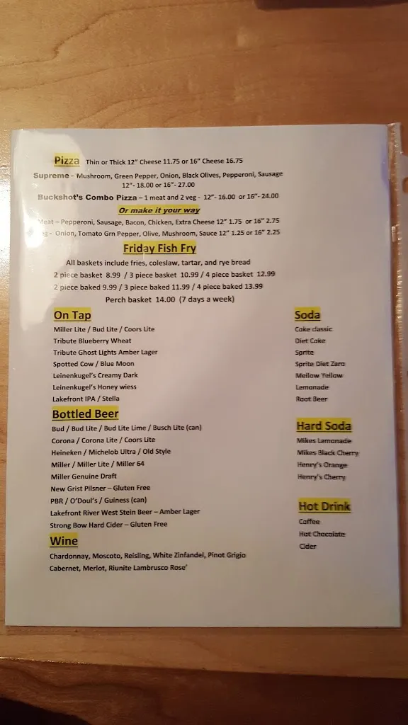 Menu_Buckshots Saloon & Eatery_Eagle River, WI_image_old_3