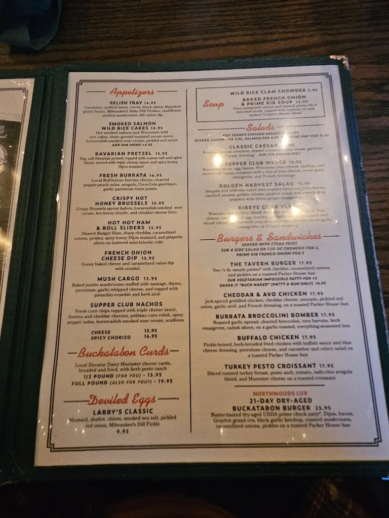 Menu_Buckatabon Tavern & Supper Club_Wauwatosa, WI_image_old_2
