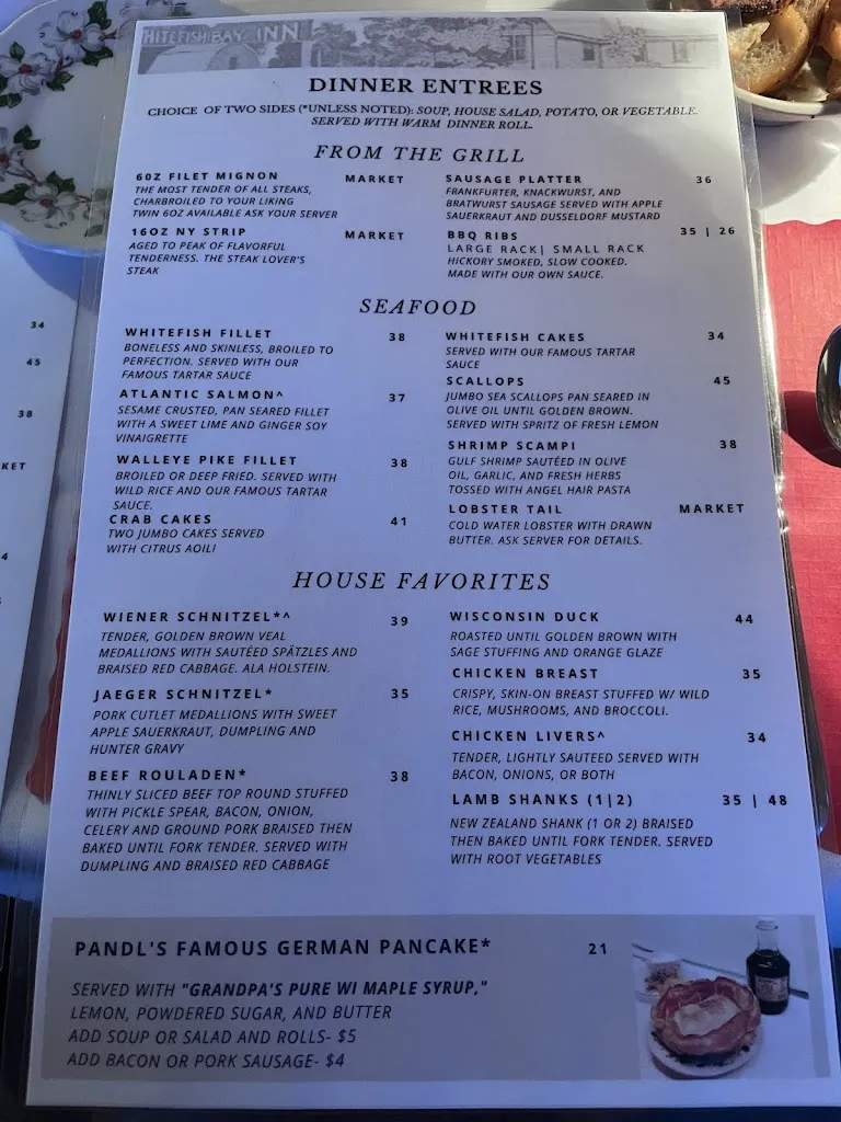 Menu_Jack Pandl's Whitefish Bay Inn_Whitefish Bay, WI_image_old_1