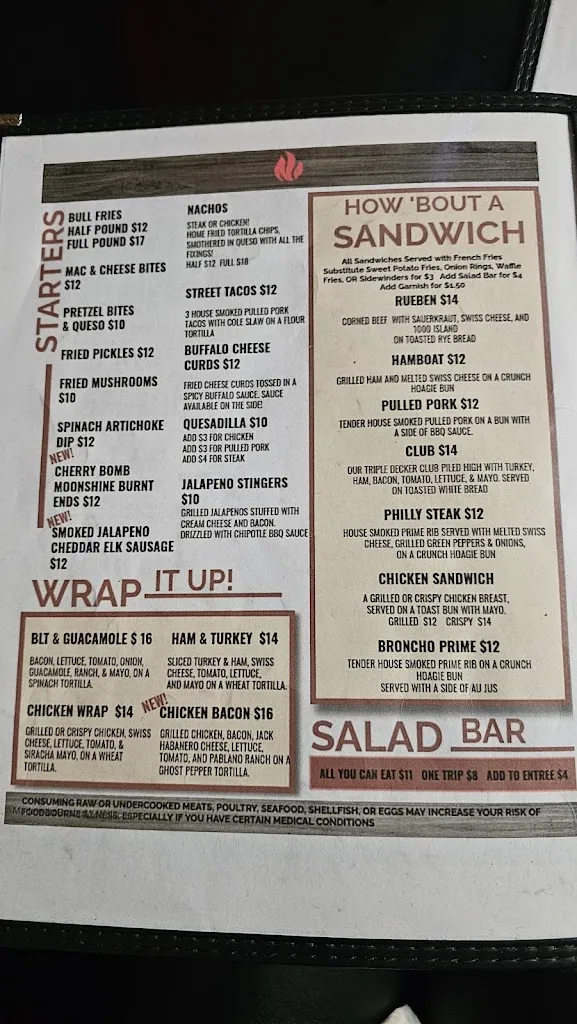 Menu_Broncho Grill House & Bar_Torrington, WY_image_old_1