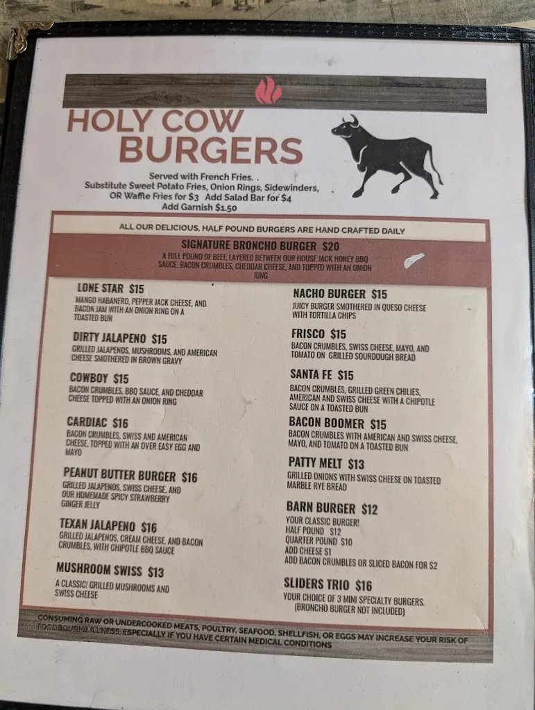 Menu_Broncho Grill House & Bar_Torrington, WY_image_old_3