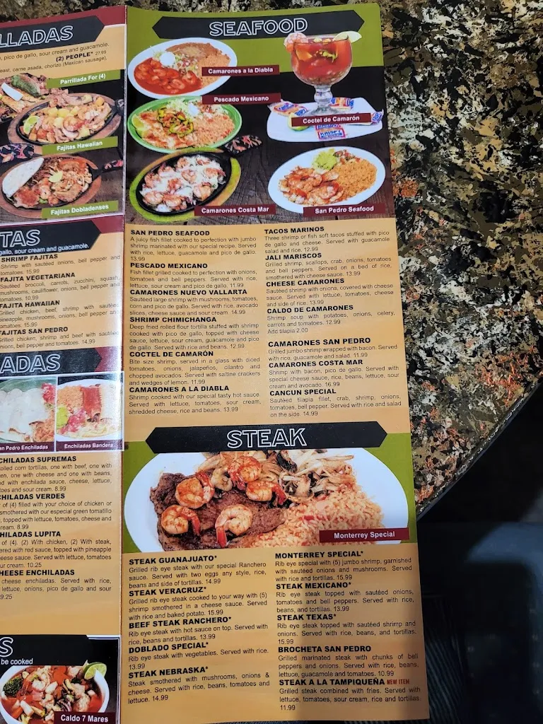Menu_San Pedro Mexican Restaurant_Torrington, WY_image_old_3