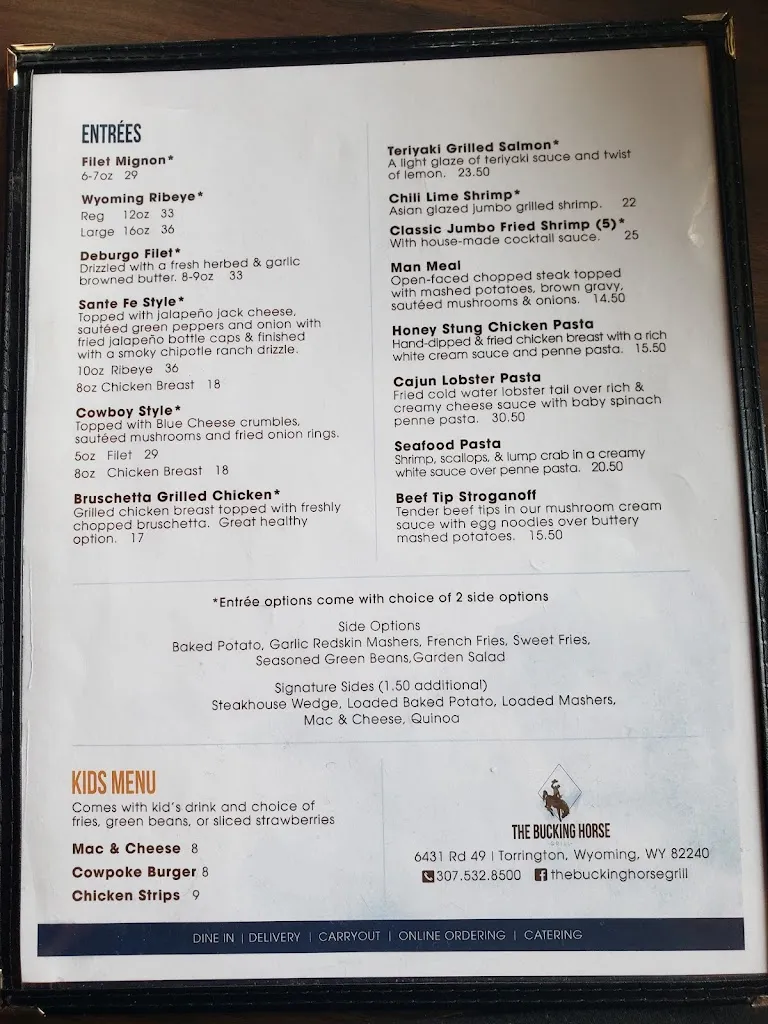 Menu_The Bucking Horse Grill_Torrington, WY_image_old_3