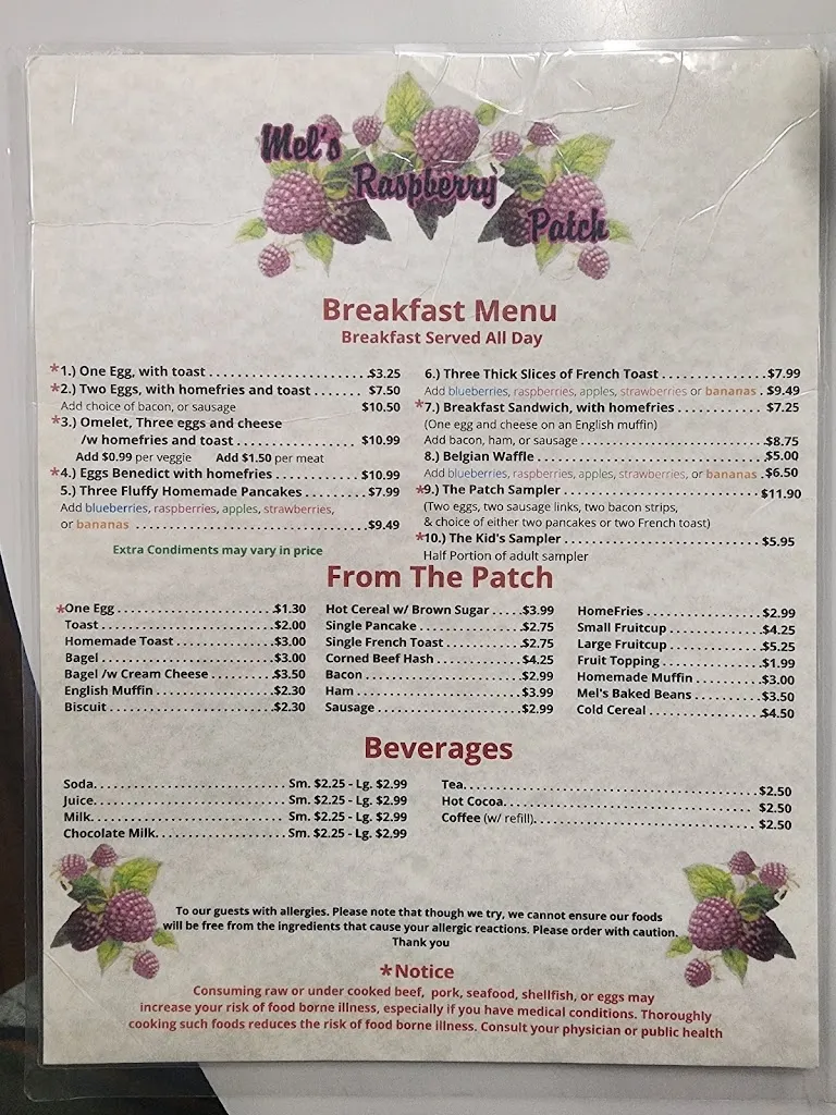 Menu_Mel's Raspberry Patch 2_Springvale, ME_image_old_1