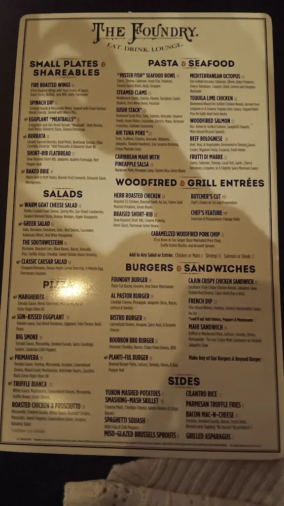 Menu_The Foundry_Pompano Beach, FL_image_old_1