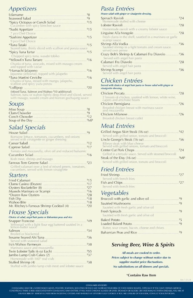 Menu_Chef Dee’s_Pompano Beach, FL_image_old_1