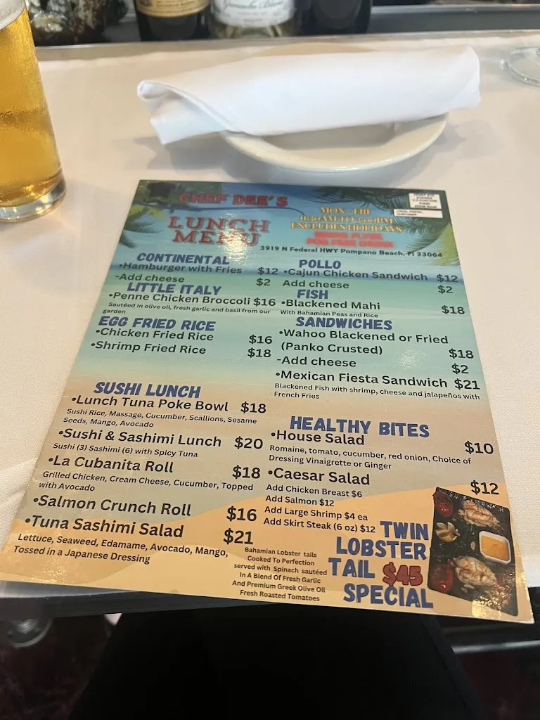Menu_Chef Dee’s_Pompano Beach, FL_image_old_3