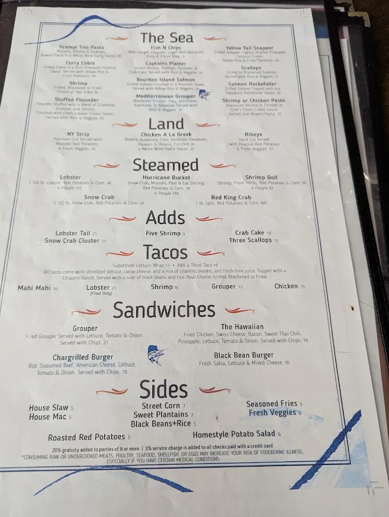 Menu_Catches Waterfront Grille_Port Richey, FL_image_old_2