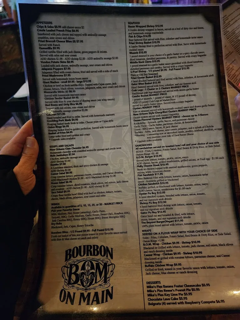 Menu_Bourbon On Main_New Port Richey, FL_image_old_1