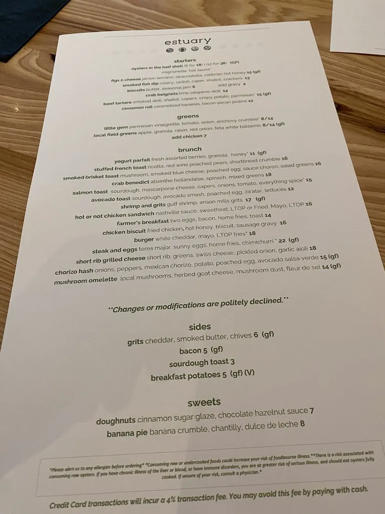 Menu_Estuary_New Port Richey, FL_image_old_2