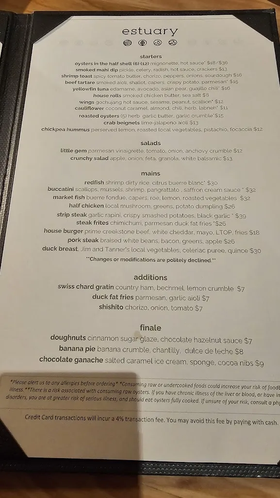 Menu_Estuary_New Port Richey, FL_image_old_3