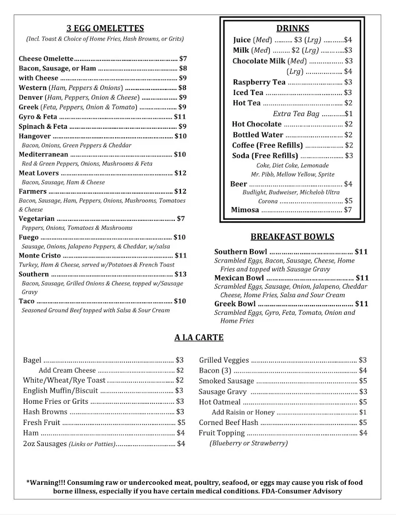 Menu_Pam's Country Restaurant_Port Richey, FL_image_old_1