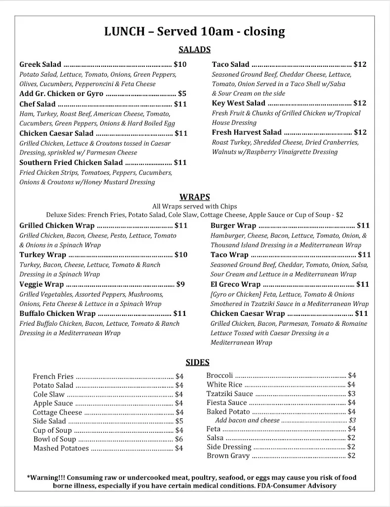 Menu_Pam's Country Restaurant_Port Richey, FL_image_old_3