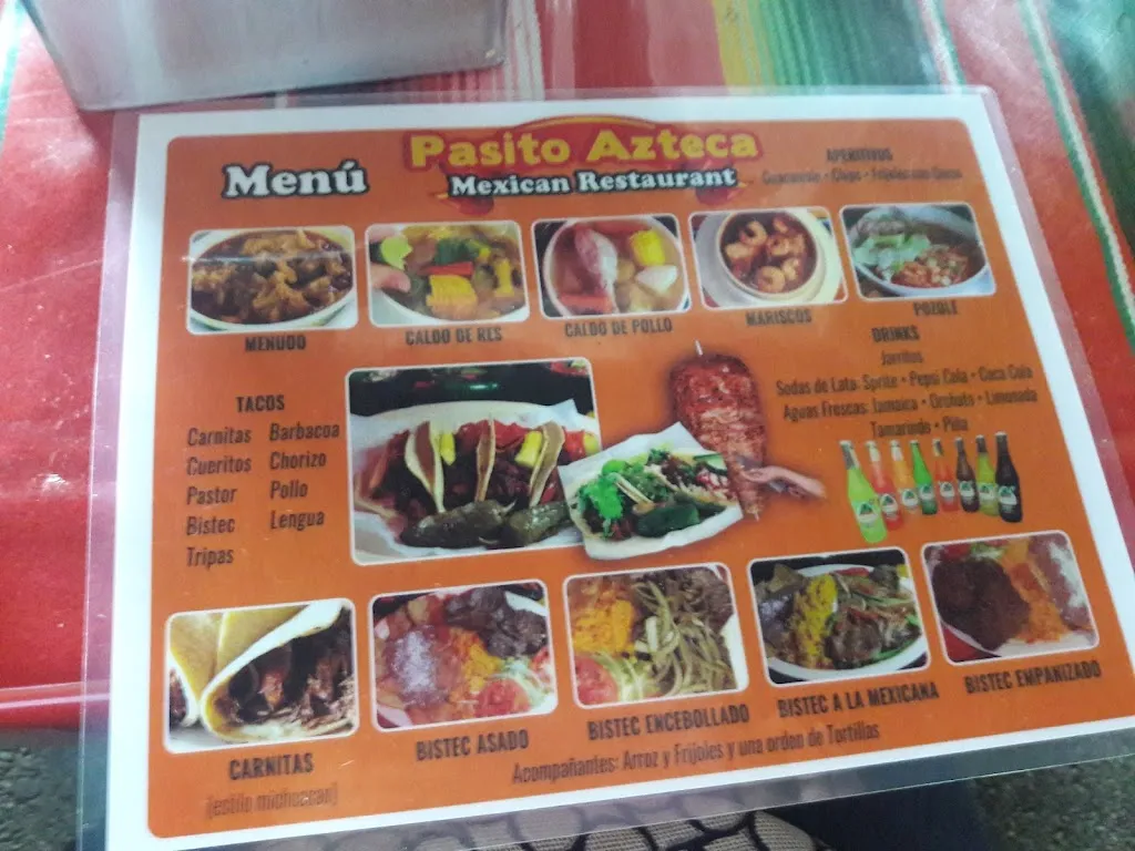 Menu_Pasito azteca_Princeton, FL_image_old_1
