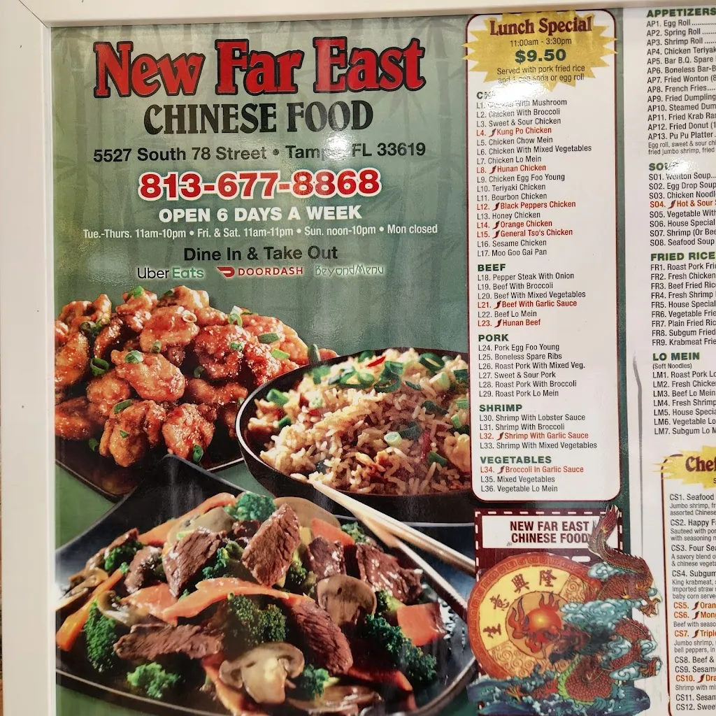 Menu_New Far East Restaurant_Tampa, FL_image_old_1