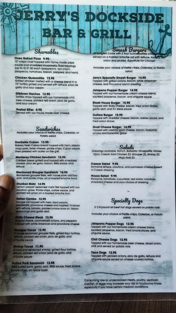 Menu_Jerry's Dockside Bar & Grill_Gibsonton, FL_image_old_2