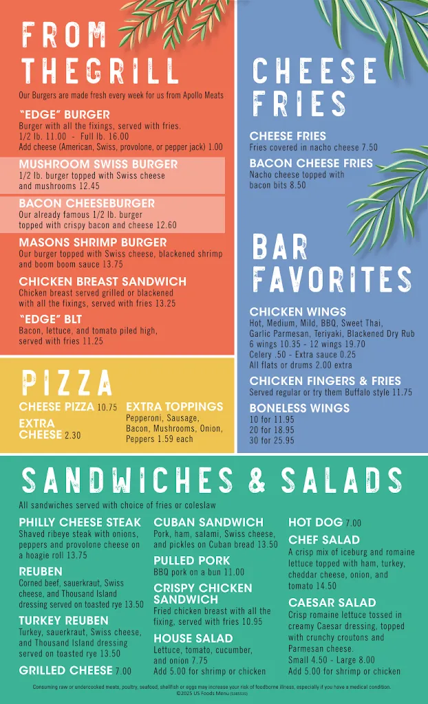 Menu_The River's Edge Bar & Grill_Gibsonton, FL_image_old_1