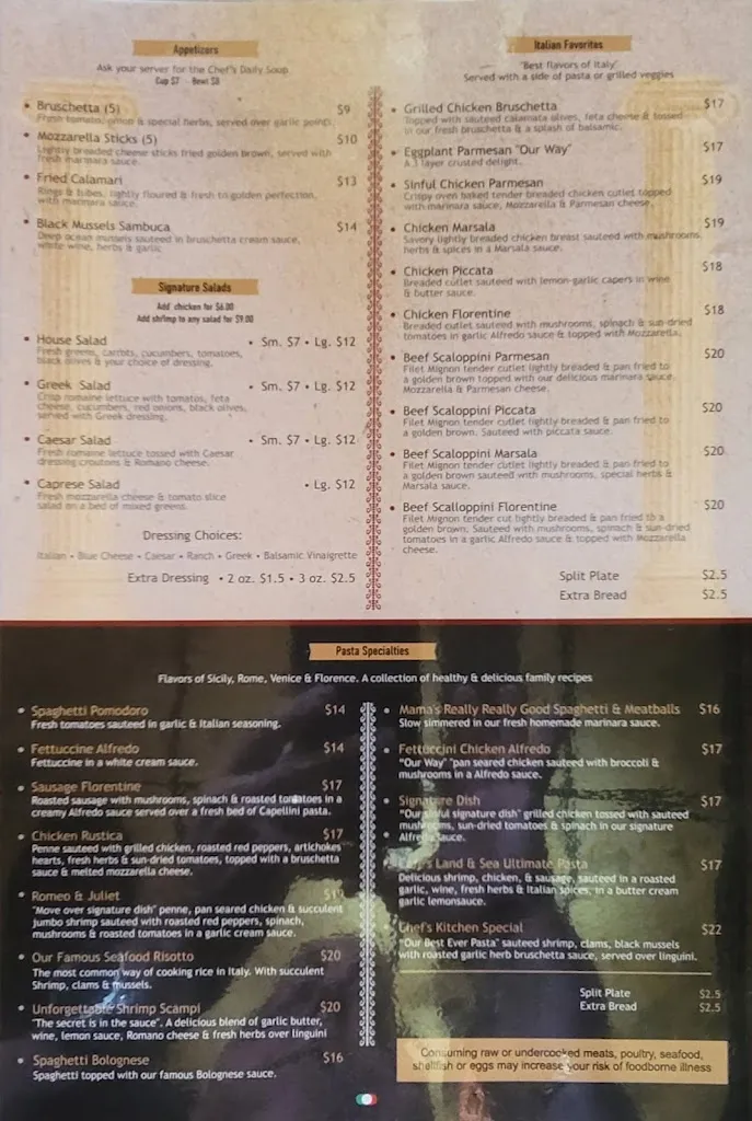 Menu_Italian Kitchen Grill and Cafe_Riverview, FL_image_old_3