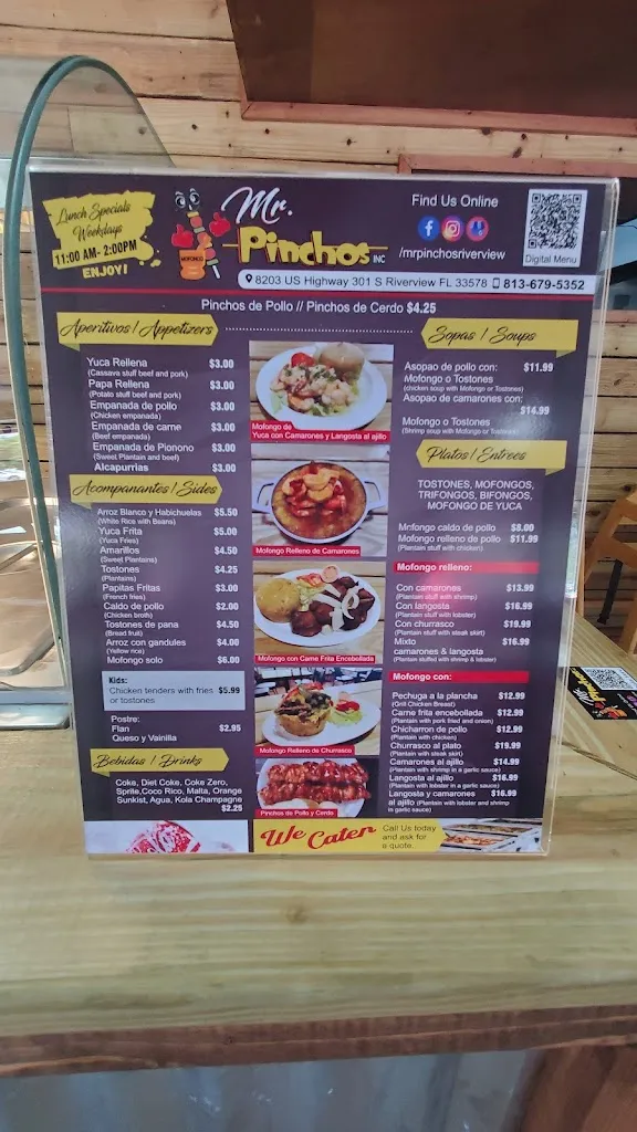 Menu_Mr. Pinchos_Riverview, FL_image_old_1