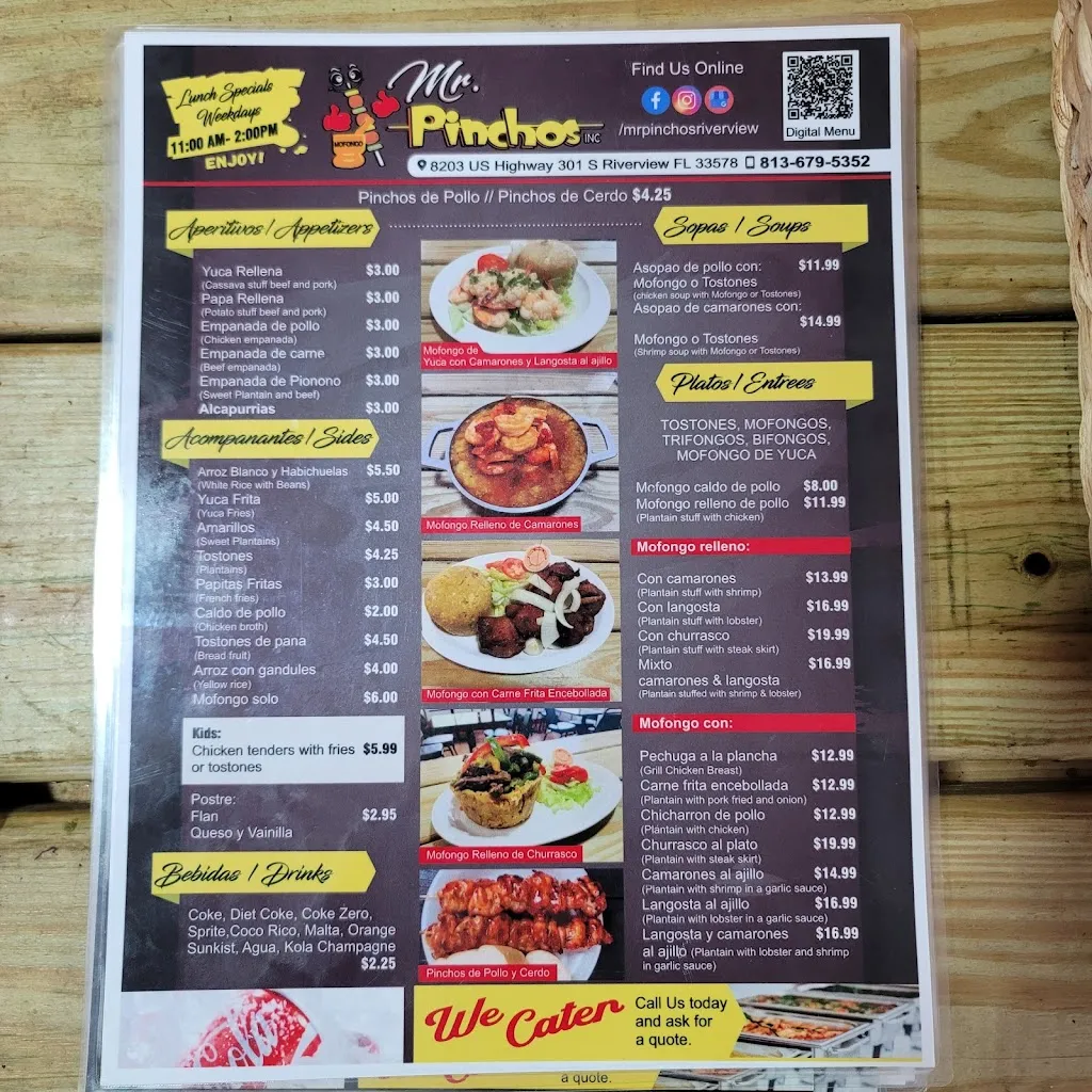 Menu_Mr. Pinchos_Riverview, FL_image_old_2