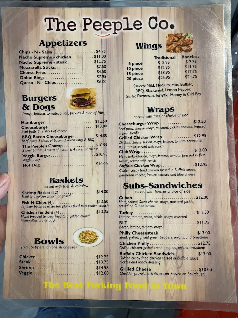 Menu_The Peeple Co._Spring Hill, FL_image_old_1