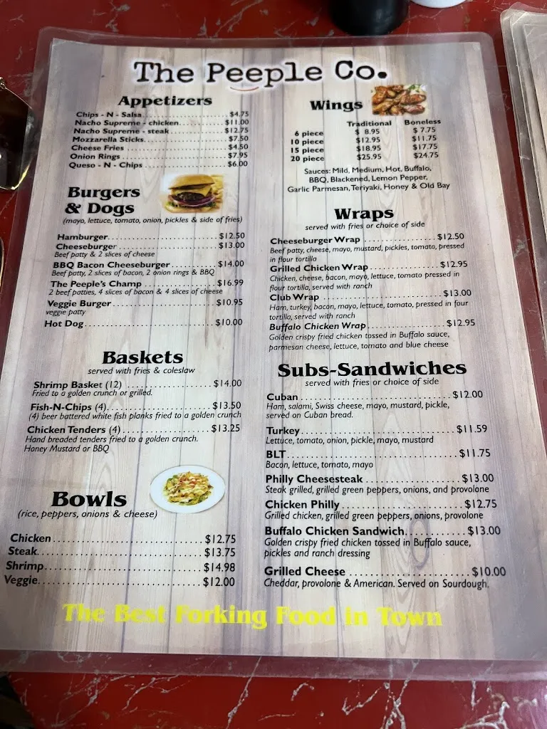 Menu_The Peeple Co._Spring Hill, FL_image_old_2