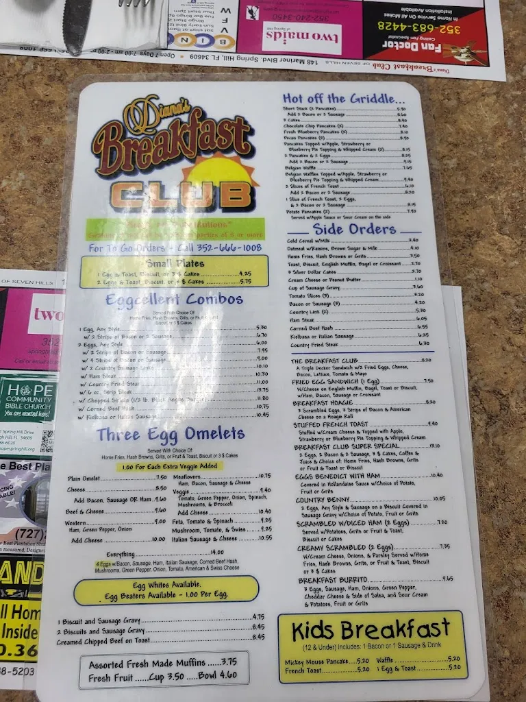 Menu_Breakfast Club of Seven Hills_Spring Hill, FL_image_old_2