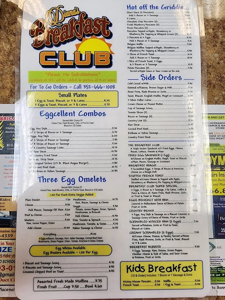 Menu_Breakfast Club of Seven Hills_Spring Hill, FL_image_old_3